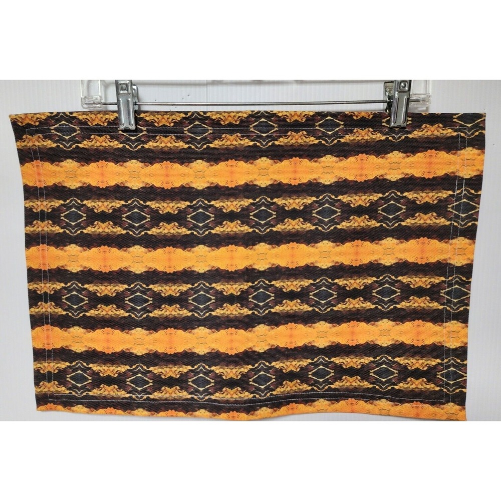 Spoonflower Placemats Set f 4‎ Orange Black Brown Yellow  Fall Halloween